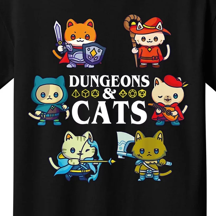 Dungeons And Cats Kids T-Shirt