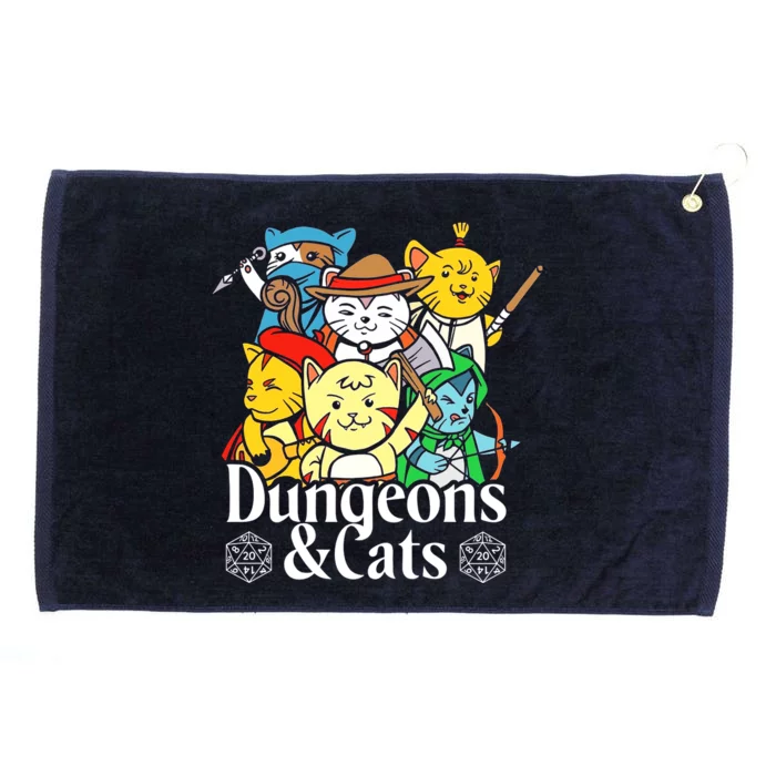 Dungeons And Cats Grommeted Golf Towel