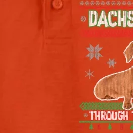 Dachshund Dog Funny Wiener Ugly Christmas Dry Zone Grid Performance Polo