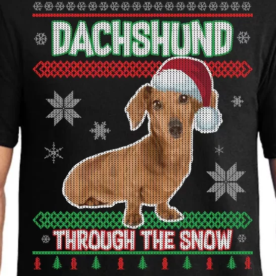 Dachshund Dog Funny Wiener Ugly Christmas Pajama Set