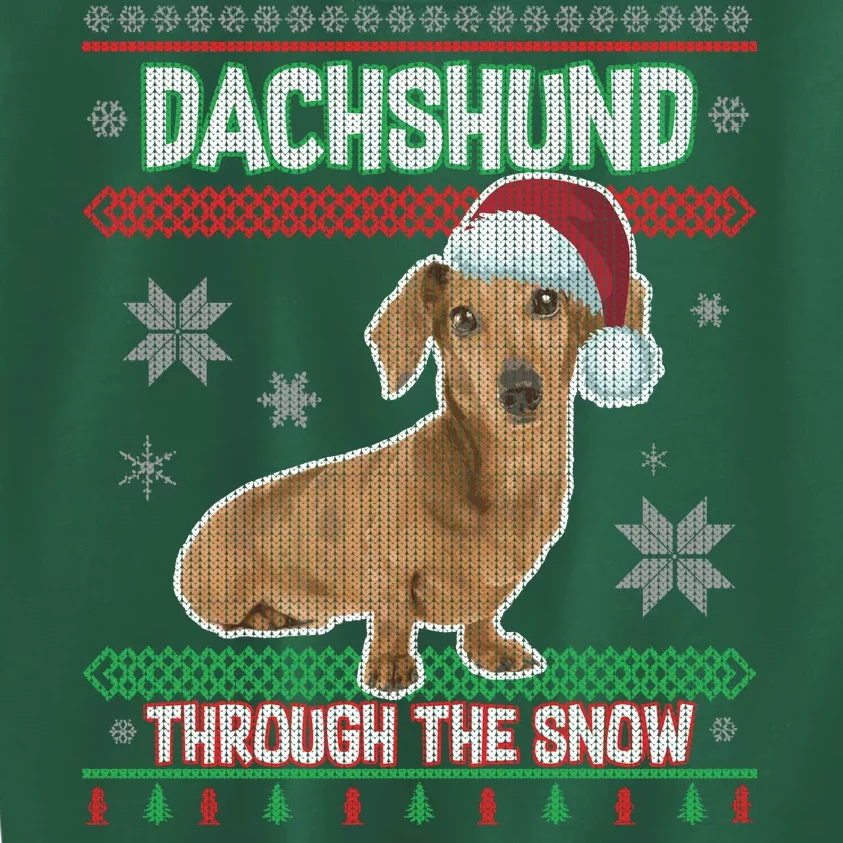 Dachshund Dog Funny Wiener Ugly Christmas Kids Sweatshirt