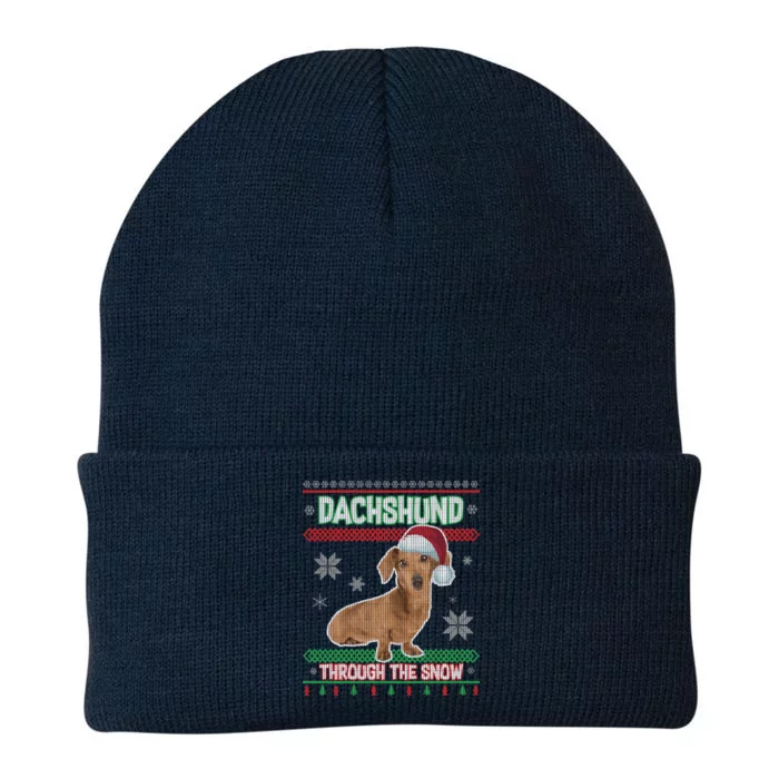 Dachshund Dog Funny Wiener Ugly Christmas Knit Cap Winter Beanie