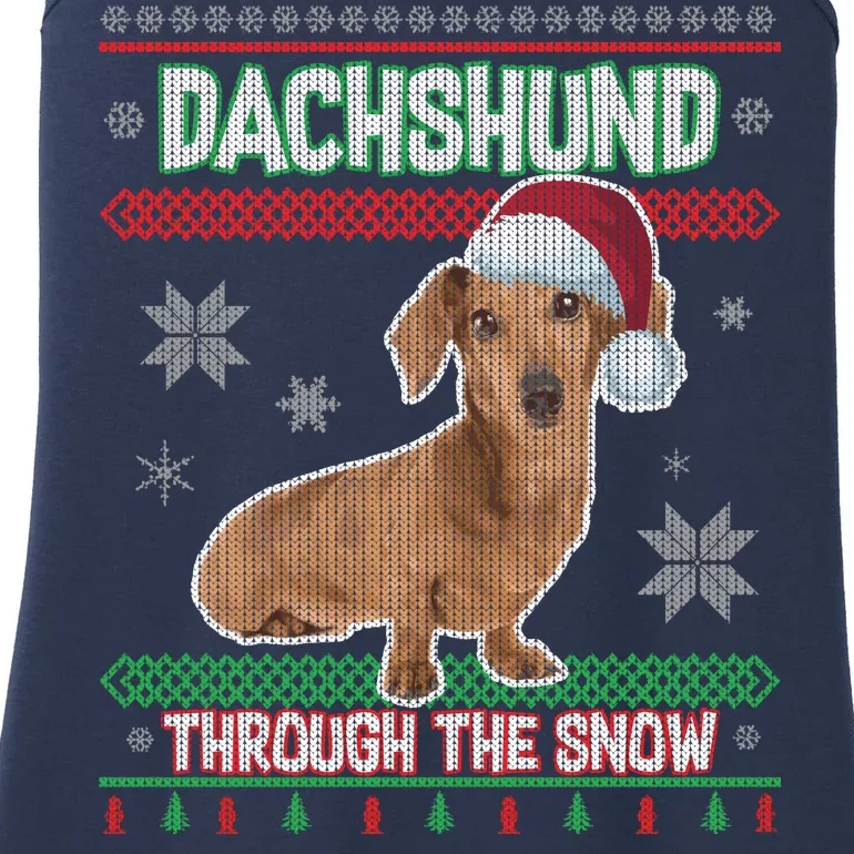 Dachshund Dog Funny Wiener Ugly Christmas Ladies Essential Tank