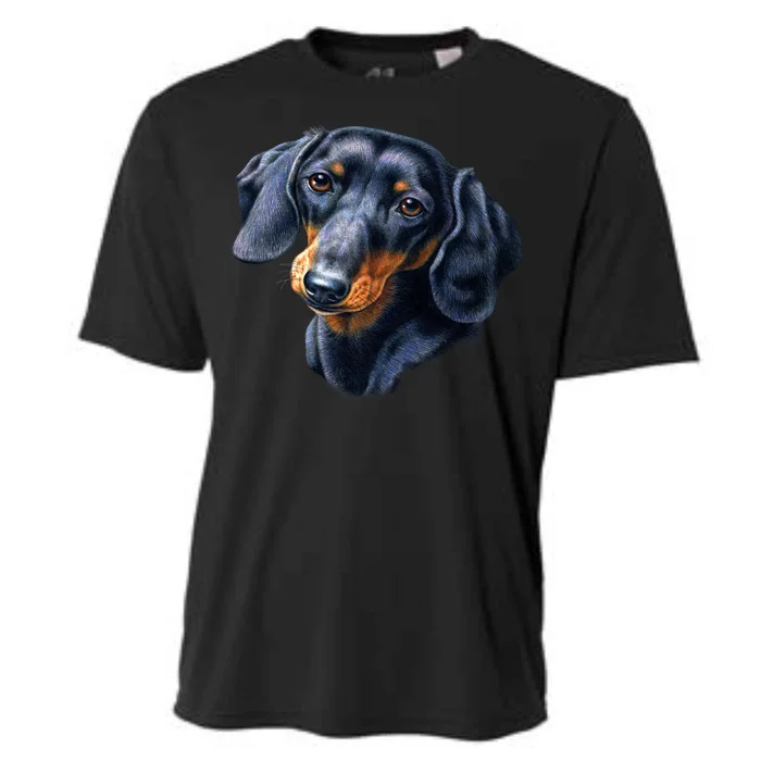 Dachshund Face Cooling Performance Crew T-Shirt