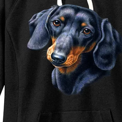 Dachshund Face Women's Fleece Hoodie