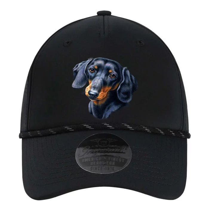 Dachshund Face Performance The Dyno Cap