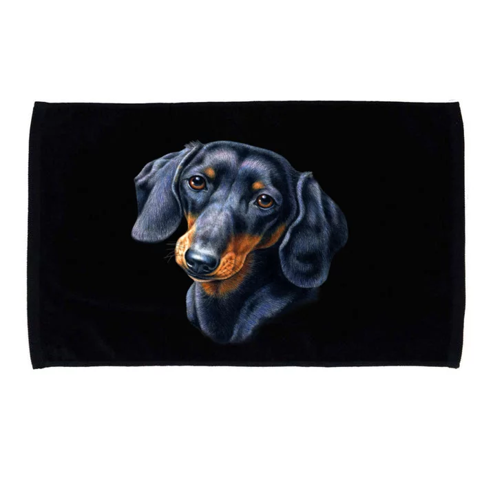 Dachshund Face Microfiber Hand Towel