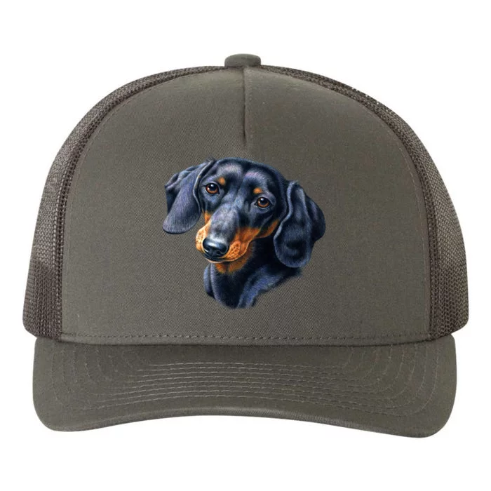 Dachshund Face Yupoong Adult 5-Panel Trucker Hat