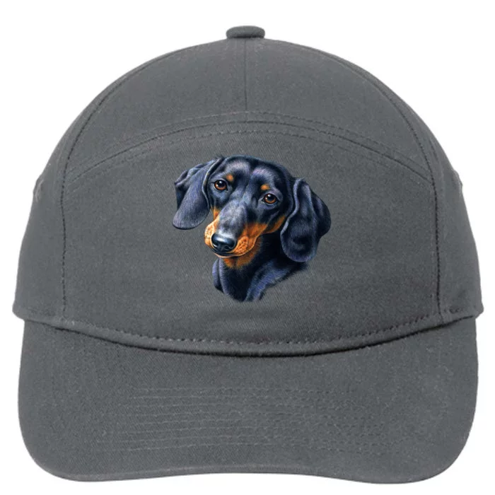 Dachshund Face 7-Panel Snapback Hat