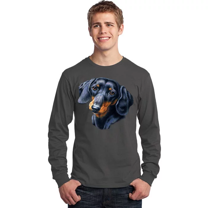 Dachshund Face Tall Long Sleeve T-Shirt