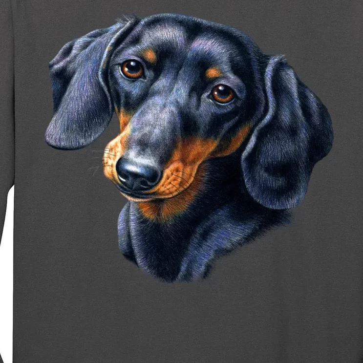 Dachshund Face Tall Long Sleeve T-Shirt