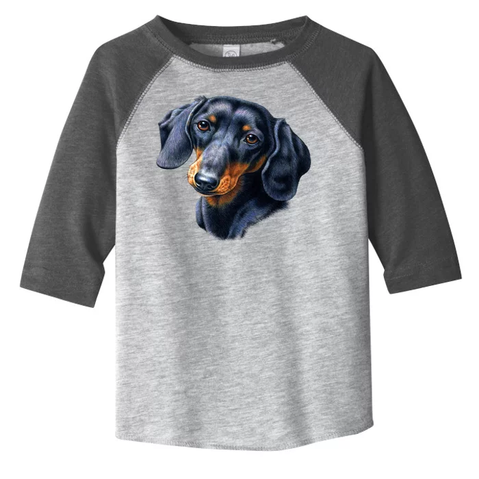 Dachshund Face Toddler Fine Jersey T-Shirt