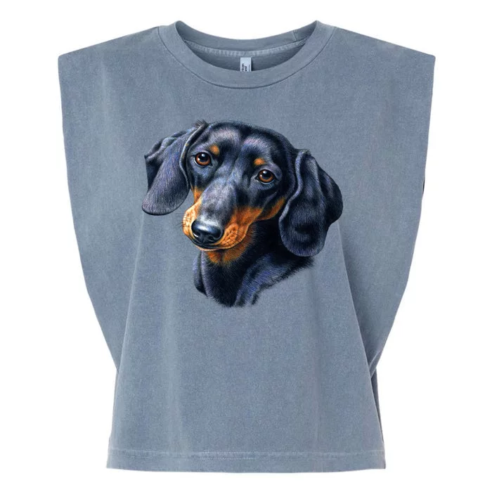 Dachshund Face Garment-Dyed Women's Muscle Tee