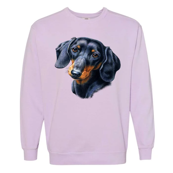 Dachshund Face Garment-Dyed Sweatshirt