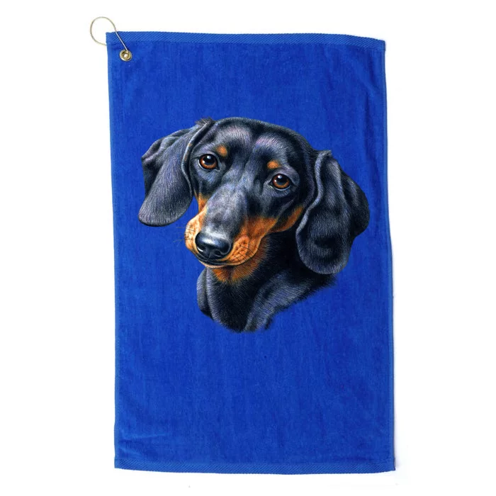 Dachshund Face Platinum Collection Golf Towel