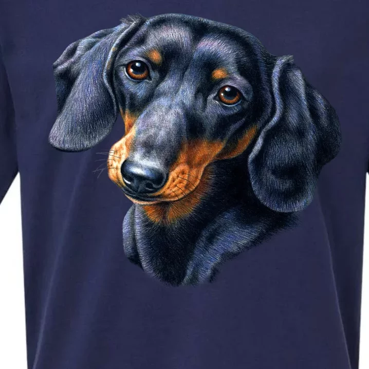 Dachshund Face Sueded Cloud Jersey T-Shirt