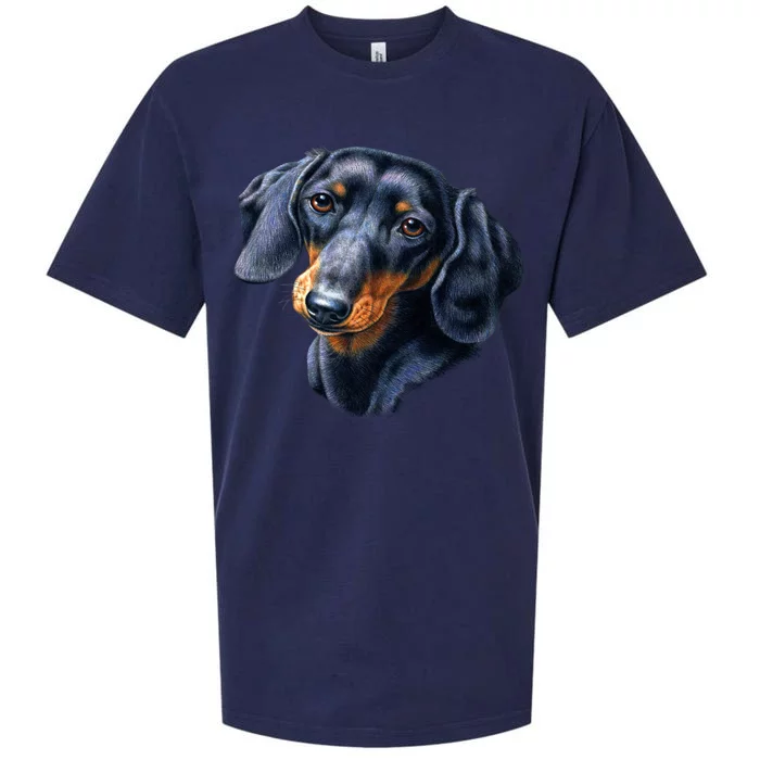 Dachshund Face Sueded Cloud Jersey T-Shirt