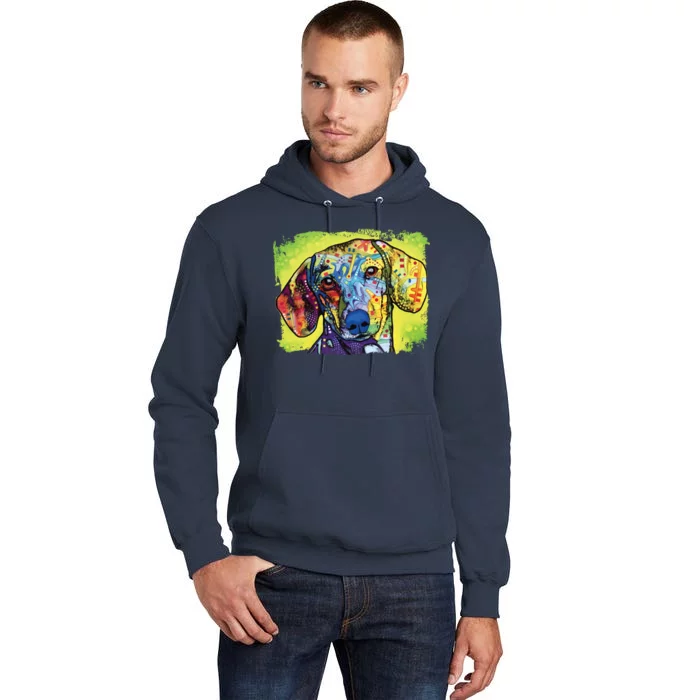 Dachshund Rainbow Dog Face Tall Hoodie