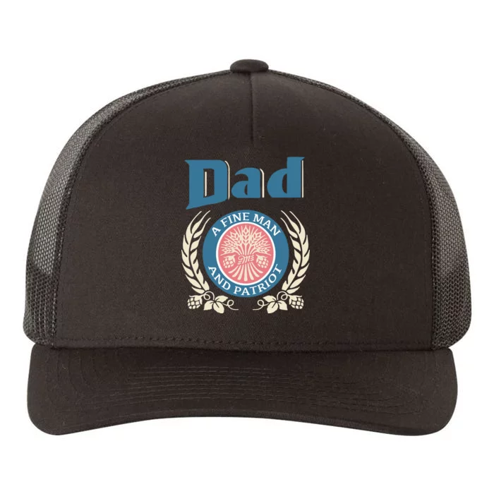 Dad A Fine Man And Patriot Yupoong Adult 5-Panel Trucker Hat