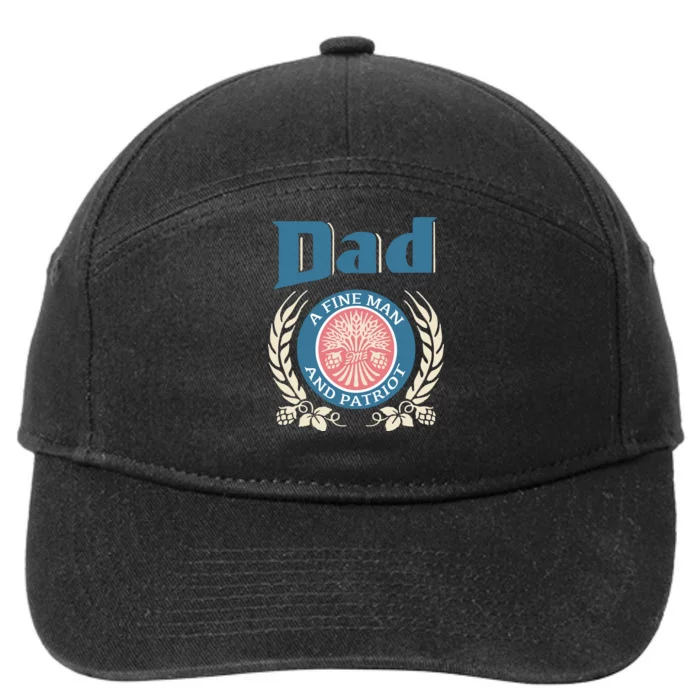 Dad A Fine Man And Patriot 7-Panel Snapback Hat