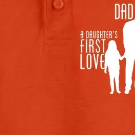 Dad A Son's First Hero Daughters First Love Dry Zone Grid Performance Polo