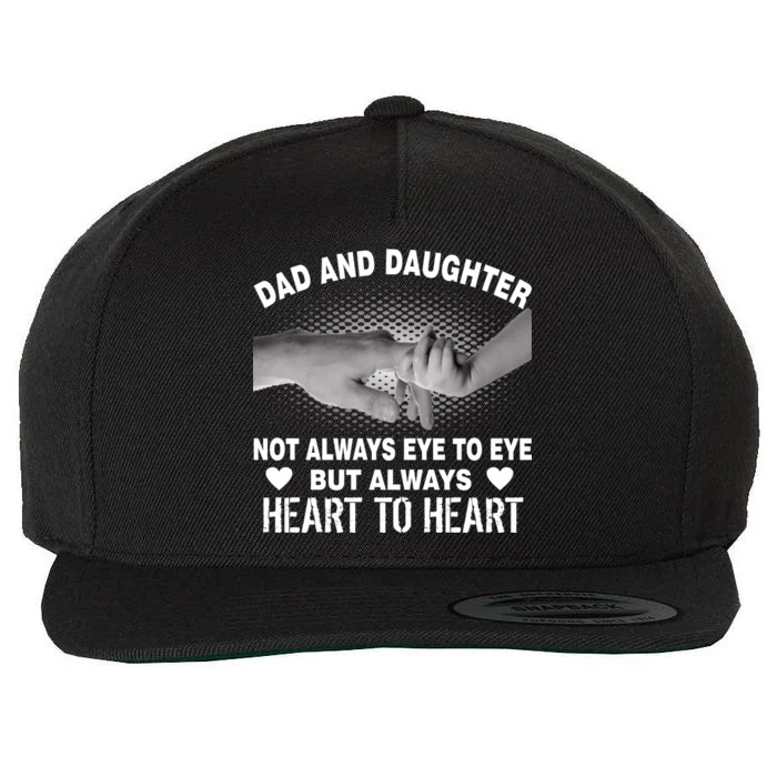 Dad And Daughter Always Heart To Heart Wool Snapback Cap