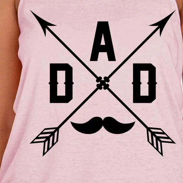 Dad Arrows Of Fatherhood Women's Knotted Racerback Tank