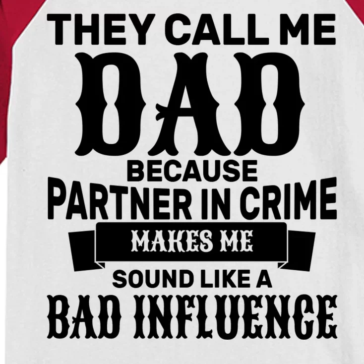 Dad Bad Influence Kids Colorblock Raglan Jersey