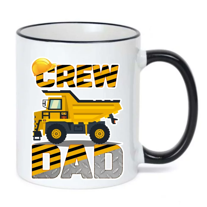 Dad Birthday Crew Construction Party Black Color Changing Mug