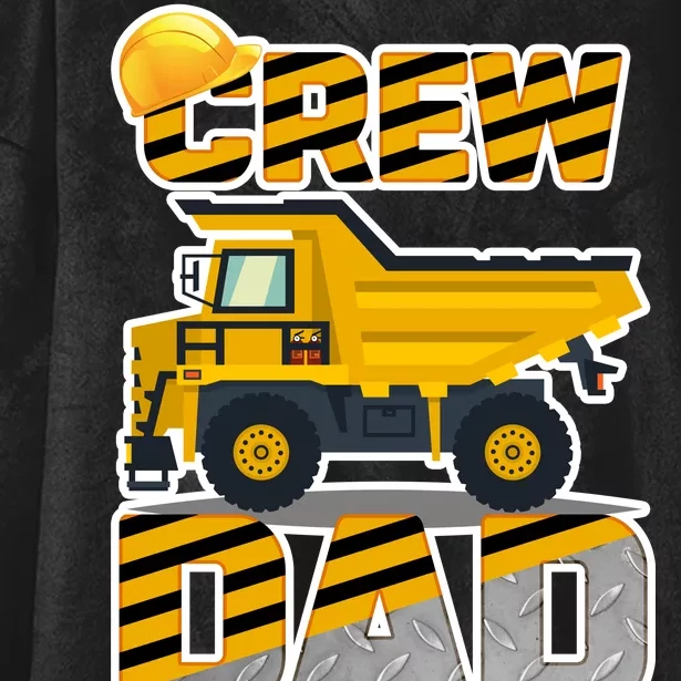 Dad Birthday Crew Construction Party Hooded Wearable Blanket