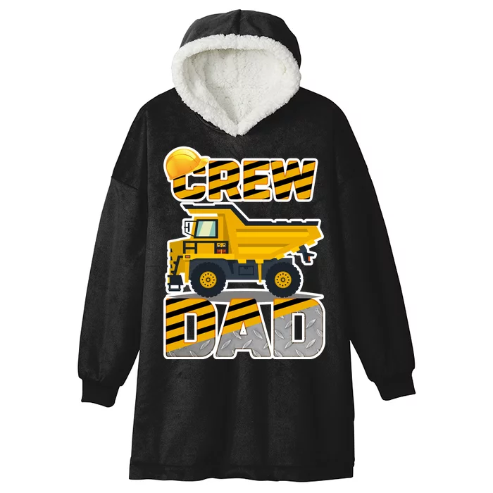 Dad Birthday Crew Construction Party Hooded Wearable Blanket