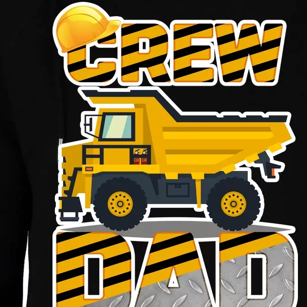 Dad Birthday Crew Construction Party Womens Funnel Neck Pullover Hood