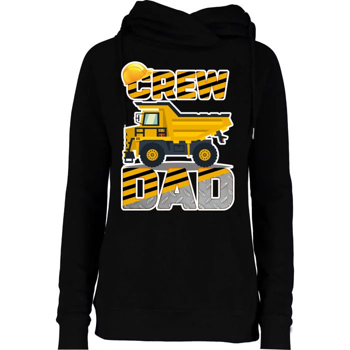 Dad Birthday Crew Construction Party Womens Funnel Neck Pullover Hood