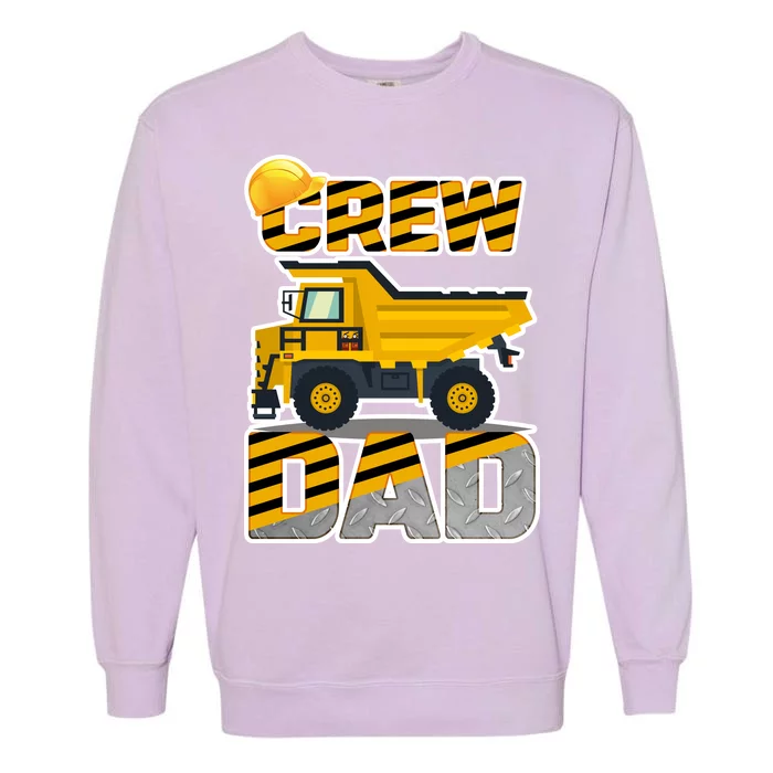 Dad Birthday Crew Construction Party Garment-Dyed Sweatshirt