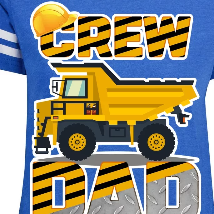 Dad Birthday Crew Construction Party Enza Ladies Jersey Football T-Shirt