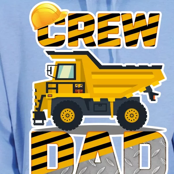 Dad Birthday Crew Construction Party Unisex Surf Hoodie