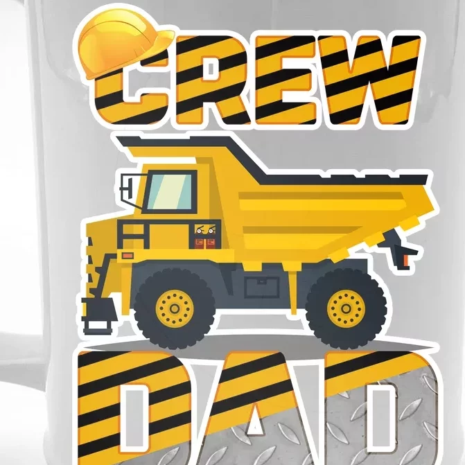 Dad Birthday Crew Construction Party Front & Back Beer Stein