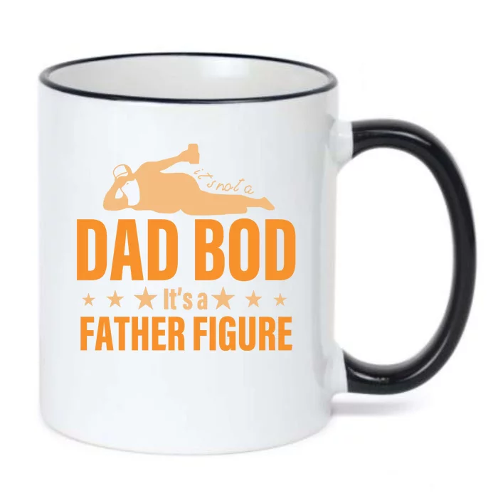 Dad Bod It's A Father Figure Funny Black Color Changing Mug