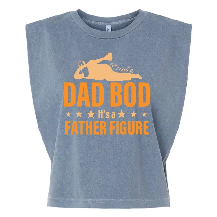 Dad Bod It's A Father Figure Funny Garment-Dyed Women's Muscle Tee