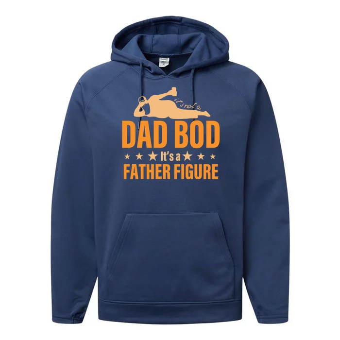 Dad Bod It's A Father Figure Funny Performance Fleece Hoodie