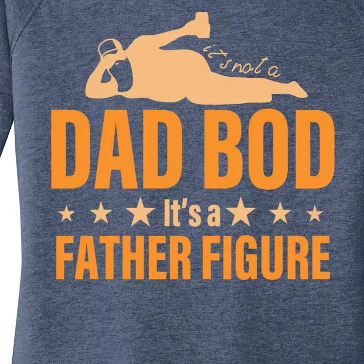 Dad Bod It's A Father Figure Funny Women's Perfect Tri Tunic Long Sleeve Shirt