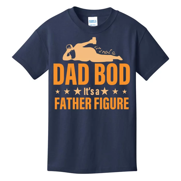 Dad Bod It's A Father Figure Funny Kids T-Shirt