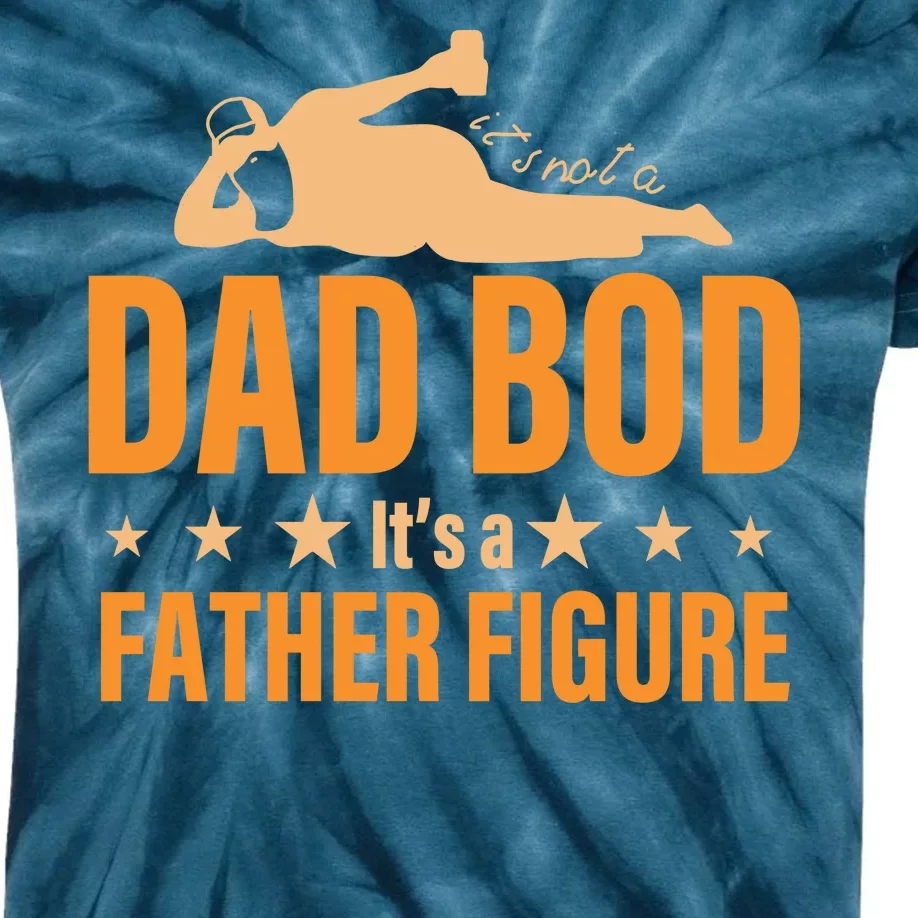 Dad Bod It's A Father Figure Funny Kids Tie-Dye T-Shirt