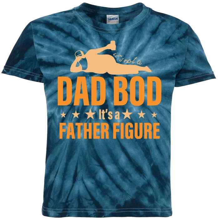 Dad Bod It's A Father Figure Funny Kids Tie-Dye T-Shirt