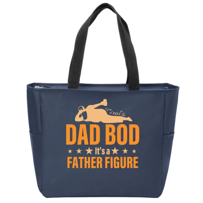 Dad Bod It's A Father Figure Funny Zip Tote Bag