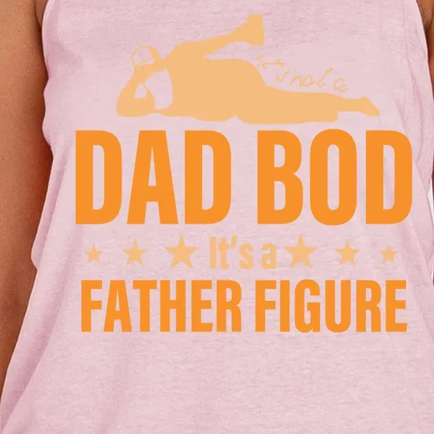 Dad Bod It's A Father Figure Funny Women's Knotted Racerback Tank