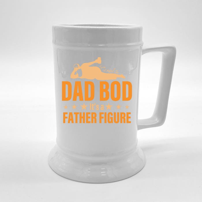 Dad Bod It's A Father Figure Funny Front & Back Beer Stein