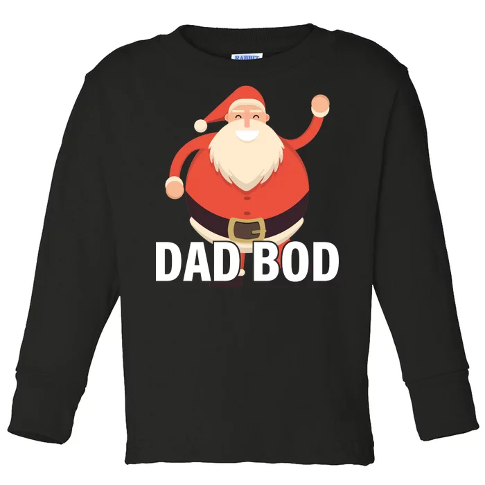 Dad Bod Santa Claus Christmas Toddler Long Sleeve Shirt