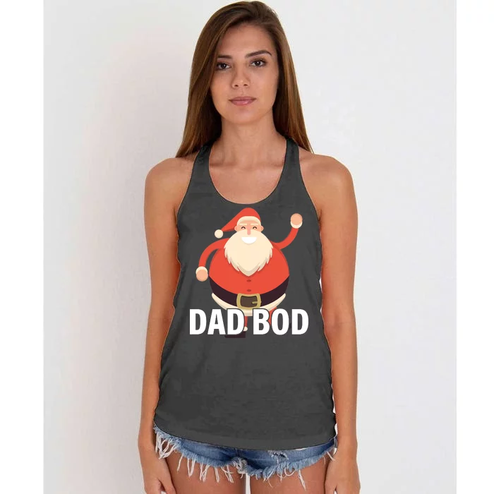 Dad Bod Santa Claus Christmas Women's Knotted Racerback Tank