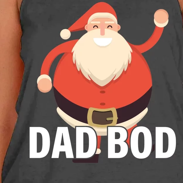 Dad Bod Santa Claus Christmas Women's Knotted Racerback Tank